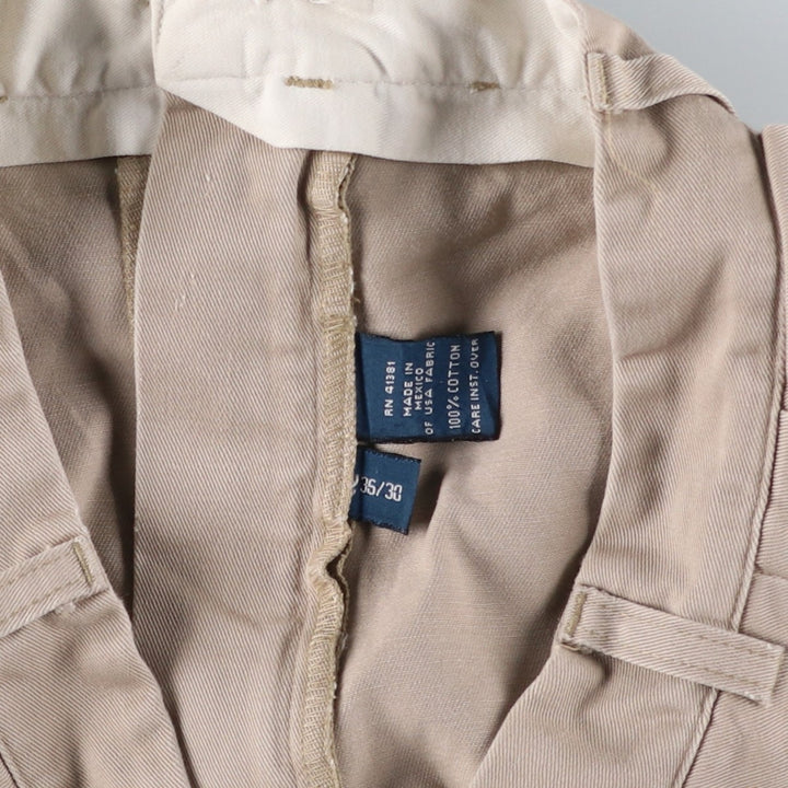 Ralph Lauren POLO by Ralph Lauren Two-pleat Chino Pants for Men, W35 cotton Beige type Vintage Second Hand
