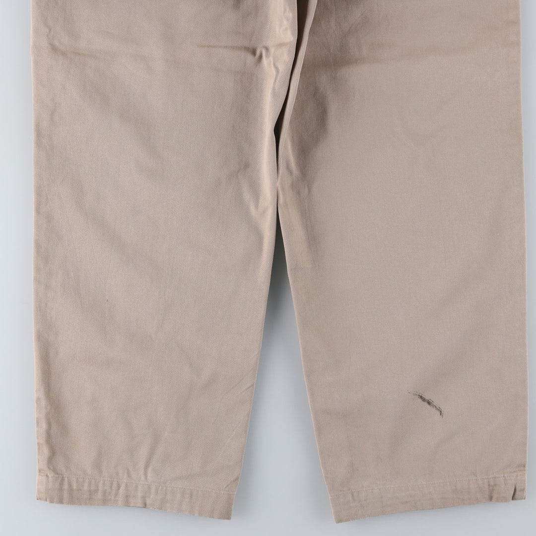Ralph Lauren POLO by Ralph Lauren Two-pleat Chino Pants for Men, W35 cotton Beige type Vintage Second Hand