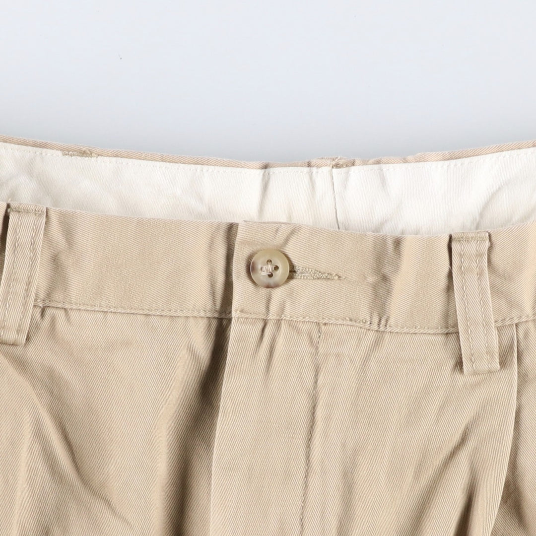 Ralph Lauren POLO by Ralph Lauren Two-pleat Chino Pants for Men, W34 equivalent cotton Beige type Vintage Second Hand
