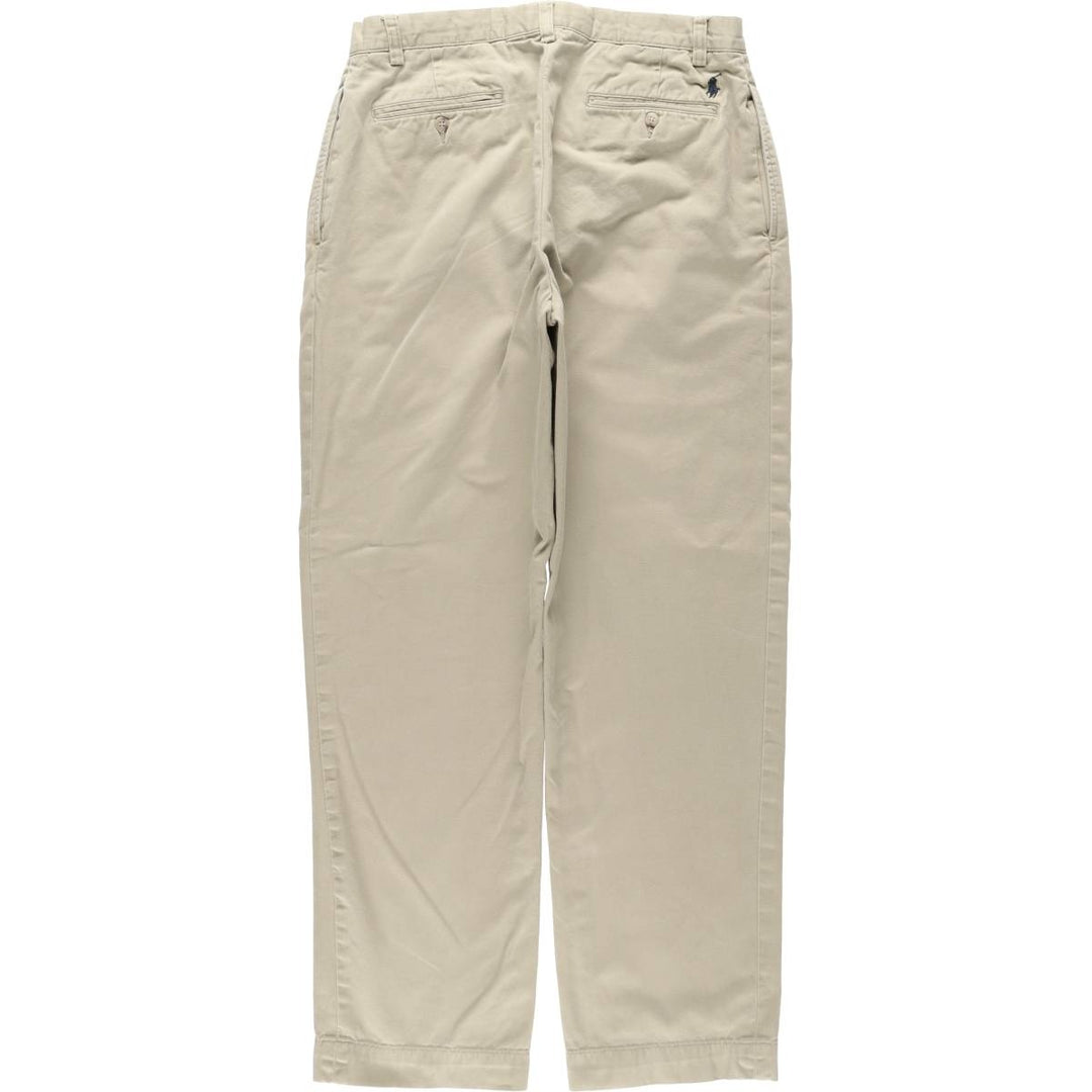 Ralph Lauren POLO by Ralph Lauren ETHAN PANT Two-pleat Chino Pants Men's Size W32 cotton Beige type Vintage Second Hand