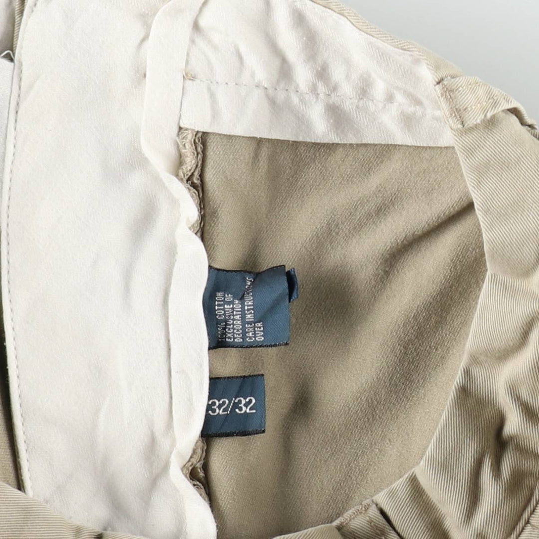 Ralph Lauren POLO by Ralph Lauren ETHAN PANT Two-pleat Chino Pants Men's Size W32 cotton Beige type Vintage Second Hand