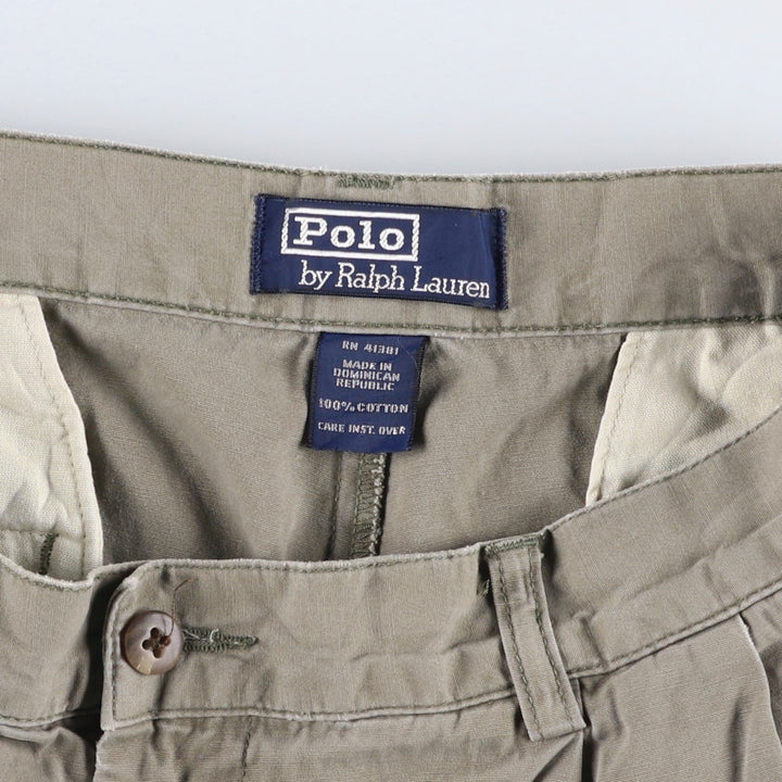 Ralph Lauren POLO by Ralph Lauren HAMMOND PANT, two-pleat chino pants, men's, W33 equivalent cotton gray type Vintage Second Hand