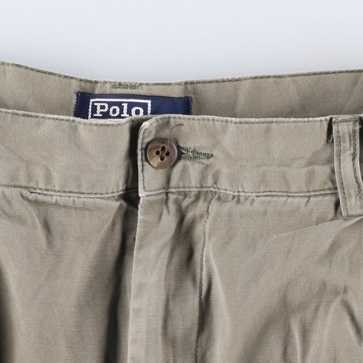 Ralph Lauren POLO by Ralph Lauren HAMMOND PANT, two-pleat chino pants, men's, W33 equivalent cotton gray type Vintage Second Hand