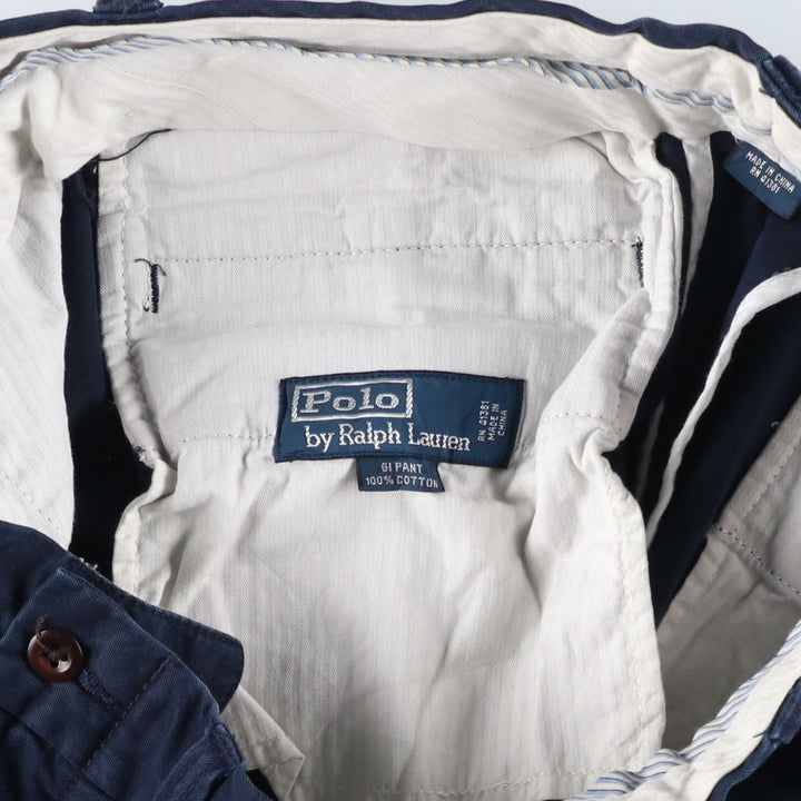 Ralph Lauren POLO by Ralph Lauren GI PANT Chino Pants, Men's W33 (approx.) cotton navy blue type Vintage Second Hand