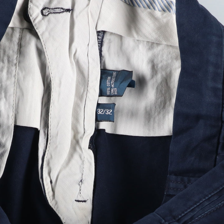 Ralph Lauren POLO by Ralph Lauren GI PANT Chino Pants, Men's W33 (approx.) cotton navy blue type Vintage Second Hand