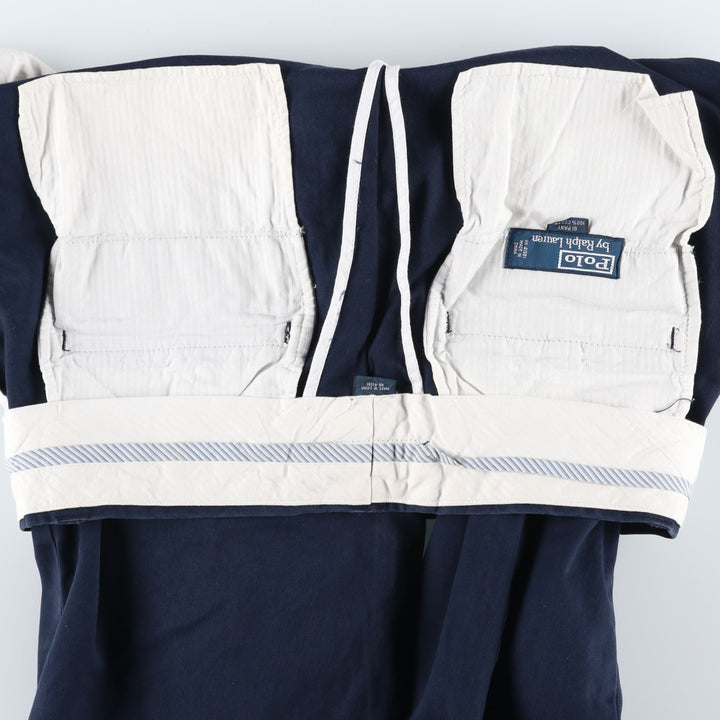Ralph Lauren POLO by Ralph Lauren GI PANT Chino Pants, Men's W33 (approx.) cotton navy blue type Vintage Second Hand