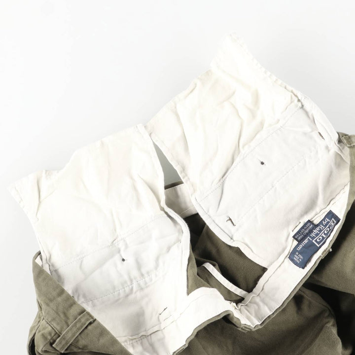 Ralph Lauren POLO by Ralph Lauren PROSPECT PANT chino pants, men's size W37 cotton Khaki type sage green Vintage Second Hand