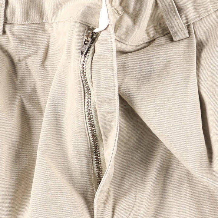 Ralph Lauren POLO by Ralph Lauren HAMMOND PANT, two-pleat chino pants, men's, W32 equivalent cotton Beige type Vintage Second Hand