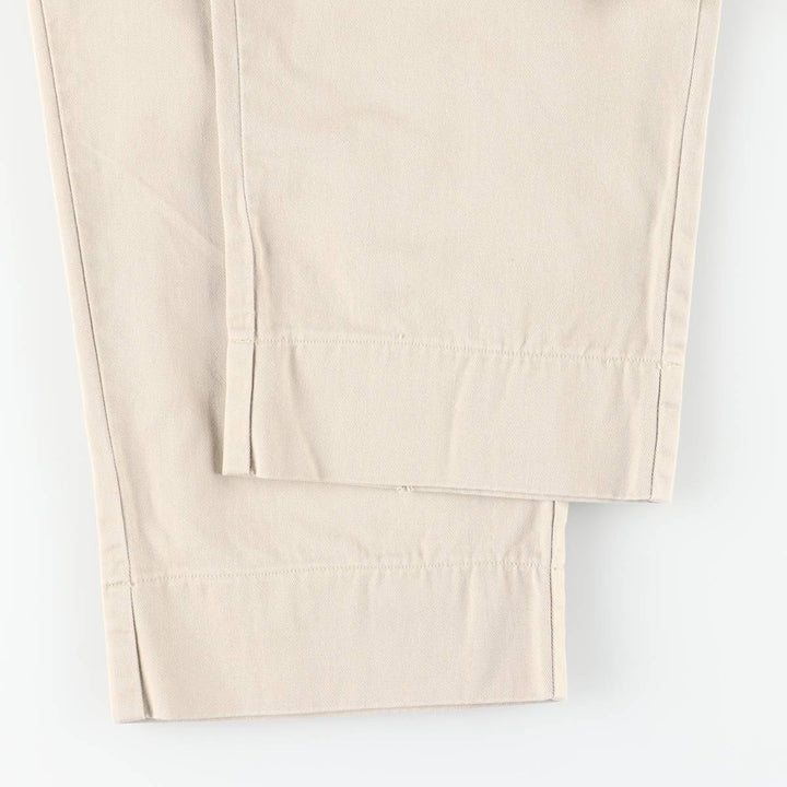 Ralph Lauren POLO by Ralph Lauren HAMMOND PANT, two-pleat chino pants, men's, W32 equivalent cotton Beige type Vintage Second Hand