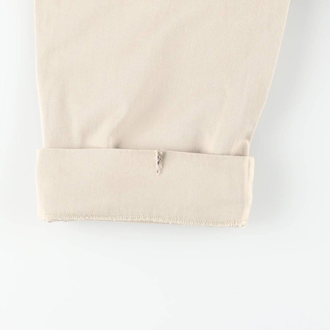 Ralph Lauren POLO by Ralph Lauren HAMMOND PANT, two-pleat chino pants, men's, W32 equivalent cotton Beige type Vintage Second Hand