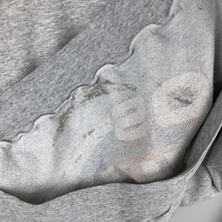 Big size 90'S Looney Tunes character sweatshirt/trainer, women's size XXXXL equivalent. cotton gray type Vintage Second Hand