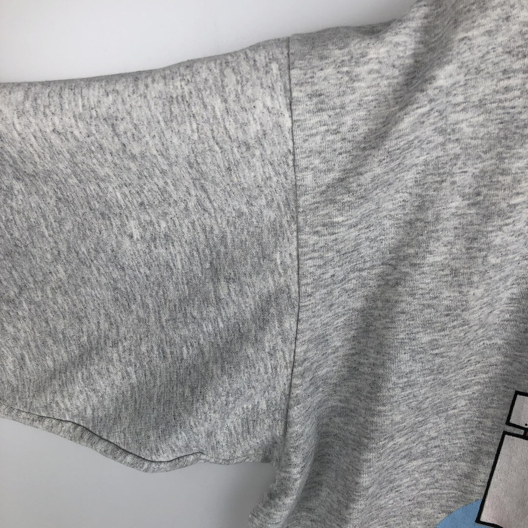 Big size 90'S Looney Tunes character sweatshirt/trainer, women's size XXXXL equivalent. cotton gray type Vintage Second Hand