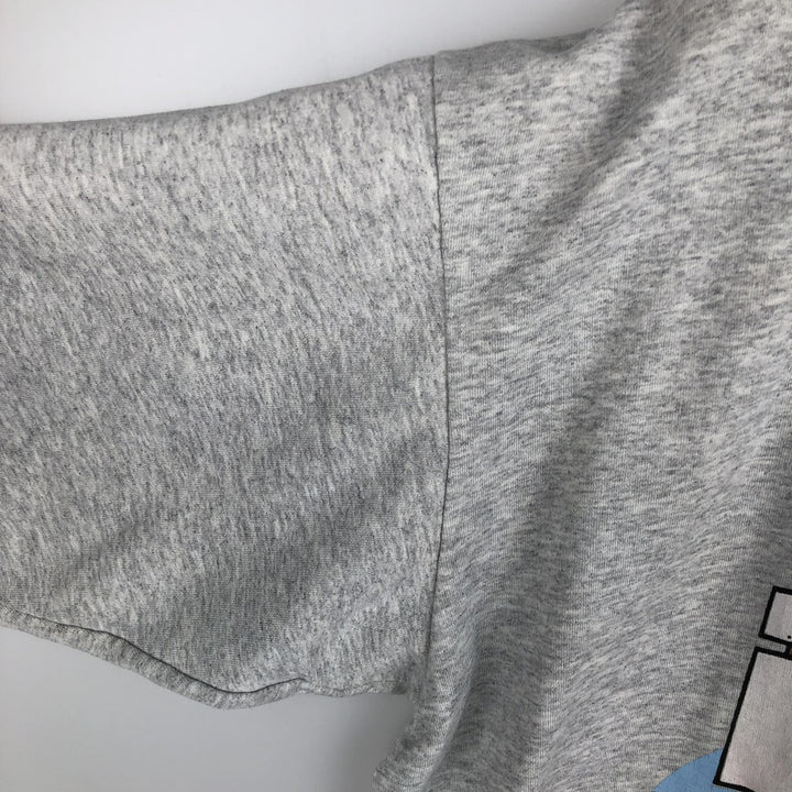 Big size 90'S Looney Tunes character sweatshirt/trainer, women's size XXXXL equivalent. cotton gray type Vintage Second Hand