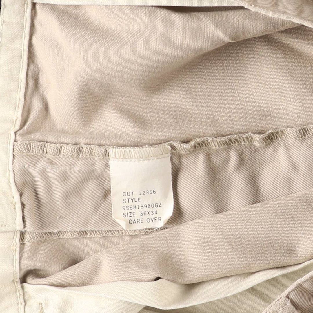 Ralph Lauren Polo Ralph Lauren Two-Pleat Chino Pants, Made in USA, Men's Size W36 (approx.) cotton Beige type Vintage Second Hand