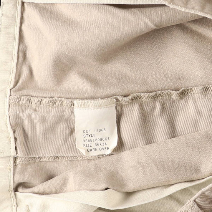 Ralph Lauren Polo Ralph Lauren Two-Pleat Chino Pants, Made in USA, Men's Size W36 (approx.) cotton Beige type Vintage Second Hand