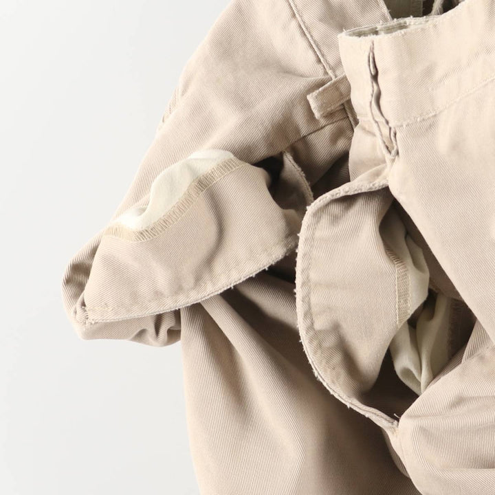 Ralph Lauren Polo Ralph Lauren Two-Pleat Chino Pants, Made in USA, Men's Size W36 (approx.) cotton Beige type Vintage Second Hand