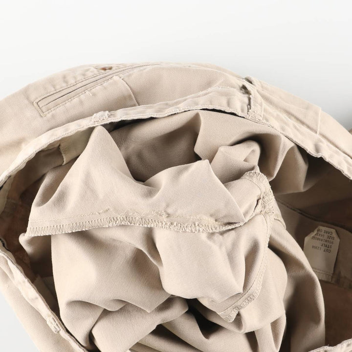 Ralph Lauren Polo Ralph Lauren Two-Pleat Chino Pants, Made in USA, Men's Size W36 (approx.) cotton Beige type Vintage Second Hand