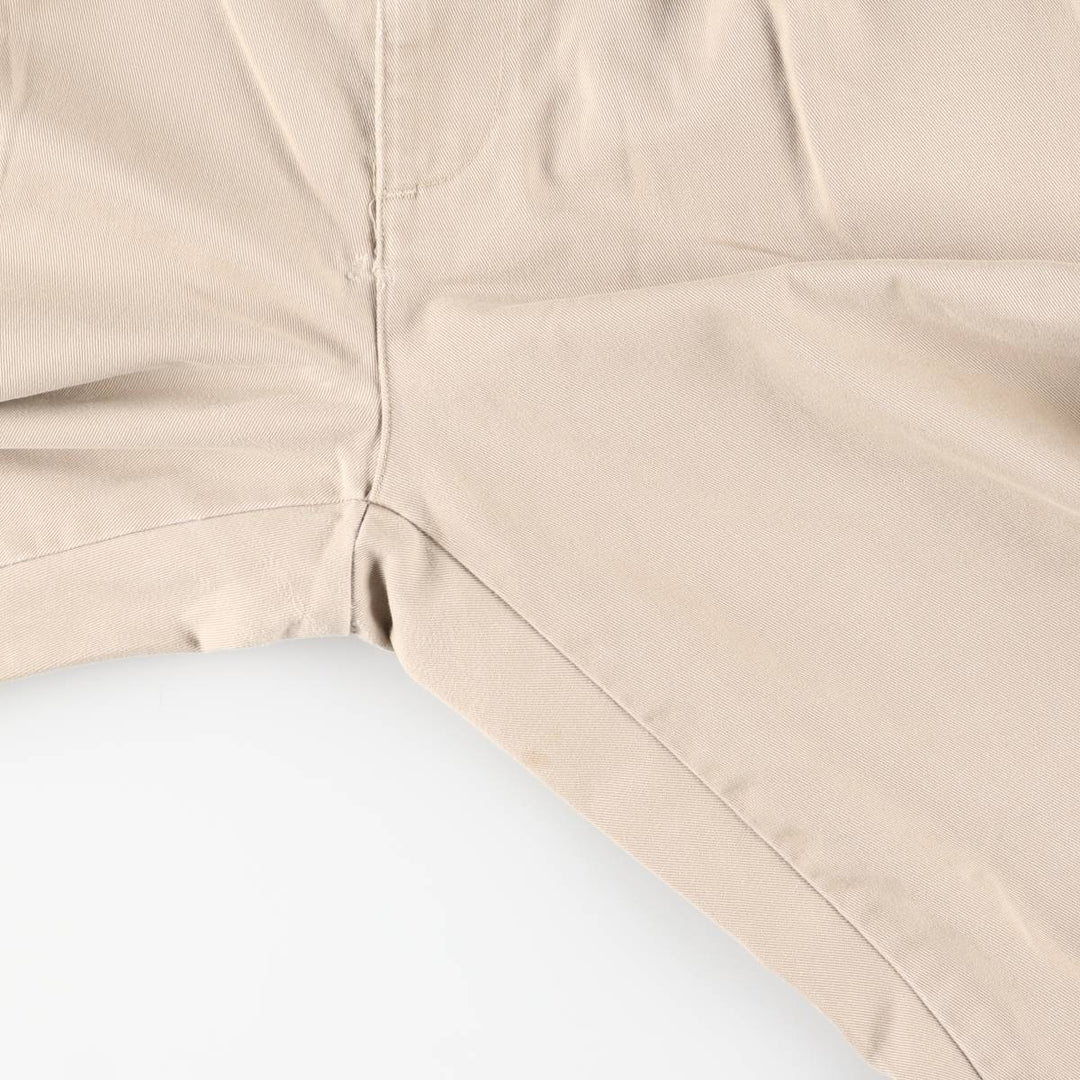 Ralph Lauren Polo Ralph Lauren Two-Pleat Chino Pants, Made in USA, Men's Size W36 (approx.) cotton Beige type Vintage Second Hand