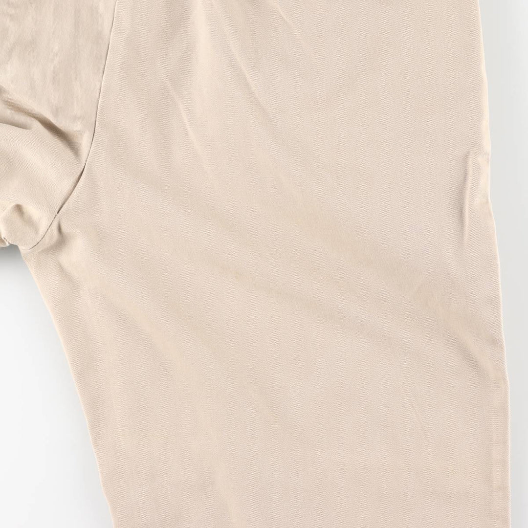 Ralph Lauren Polo Ralph Lauren Two-Pleat Chino Pants, Made in USA, Men's Size W36 (approx.) cotton Beige type Vintage Second Hand