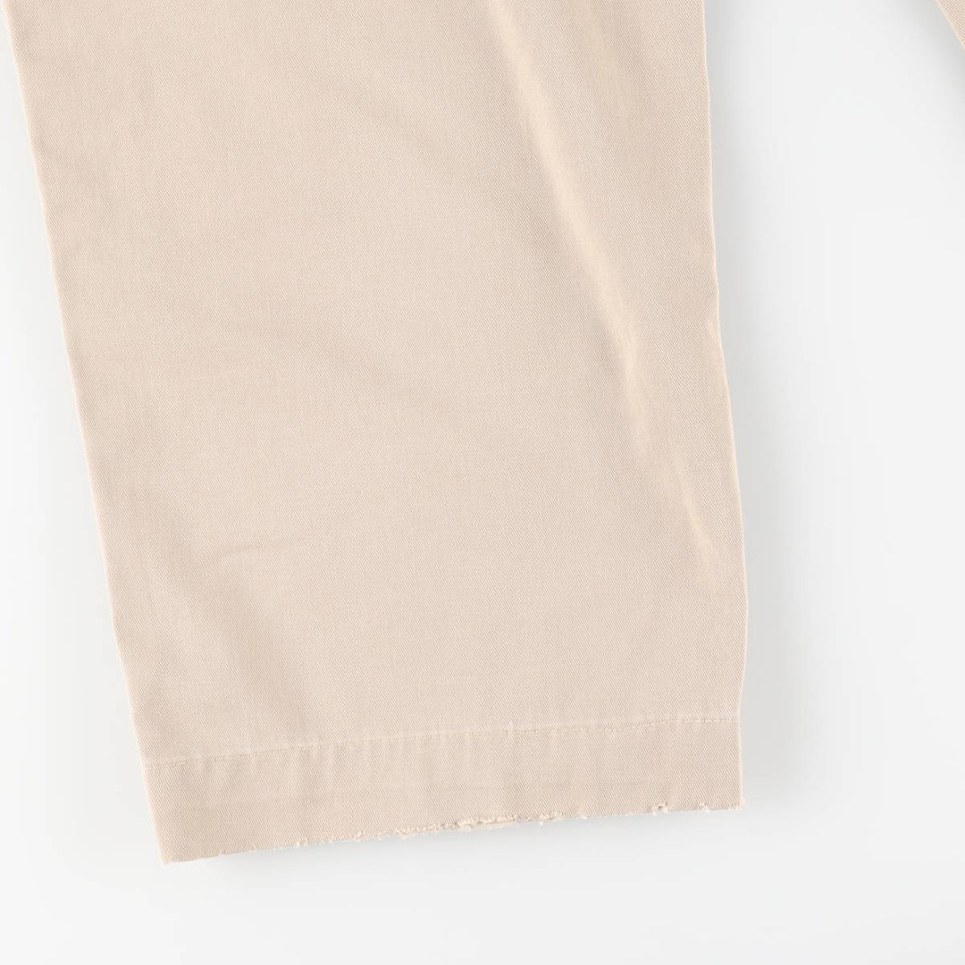 Ralph Lauren Polo Ralph Lauren Two-Pleat Chino Pants, Made in USA, Men's Size W36 (approx.) cotton Beige type Vintage Second Hand