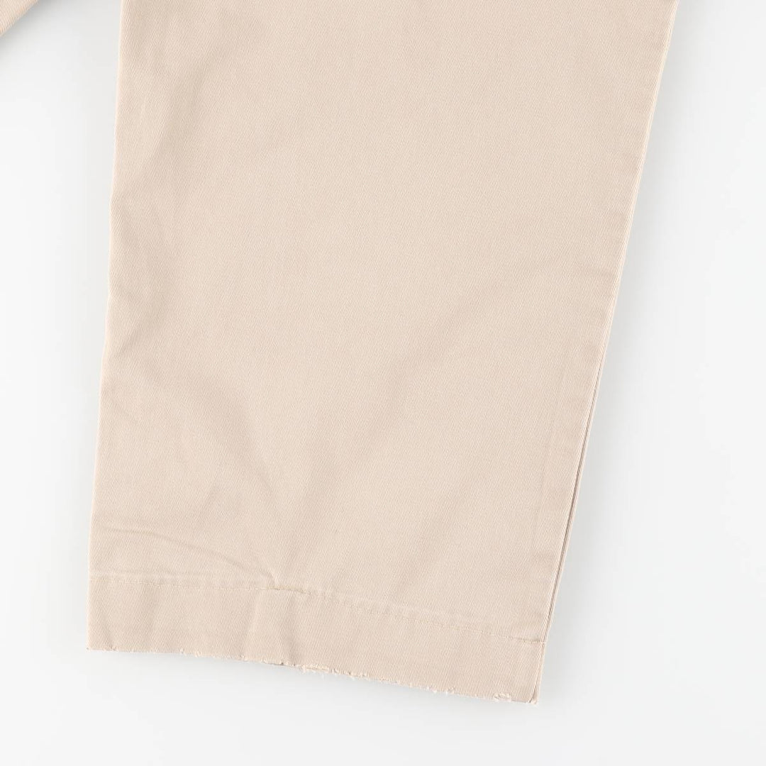 Ralph Lauren Polo Ralph Lauren Two-Pleat Chino Pants, Made in USA, Men's Size W36 (approx.) cotton Beige type Vintage Second Hand