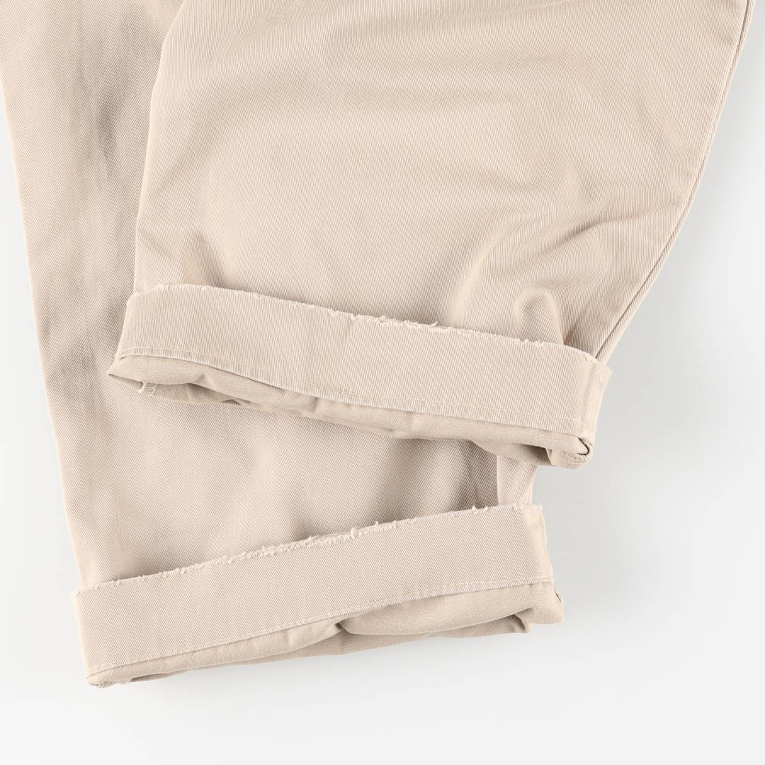 Ralph Lauren Polo Ralph Lauren Two-Pleat Chino Pants, Made in USA, Men's Size W36 (approx.) cotton Beige type Vintage Second Hand