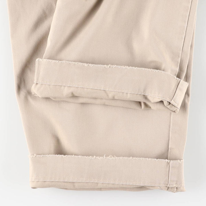Ralph Lauren Polo Ralph Lauren Two-Pleat Chino Pants, Made in USA, Men's Size W36 (approx.) cotton Beige type Vintage Second Hand