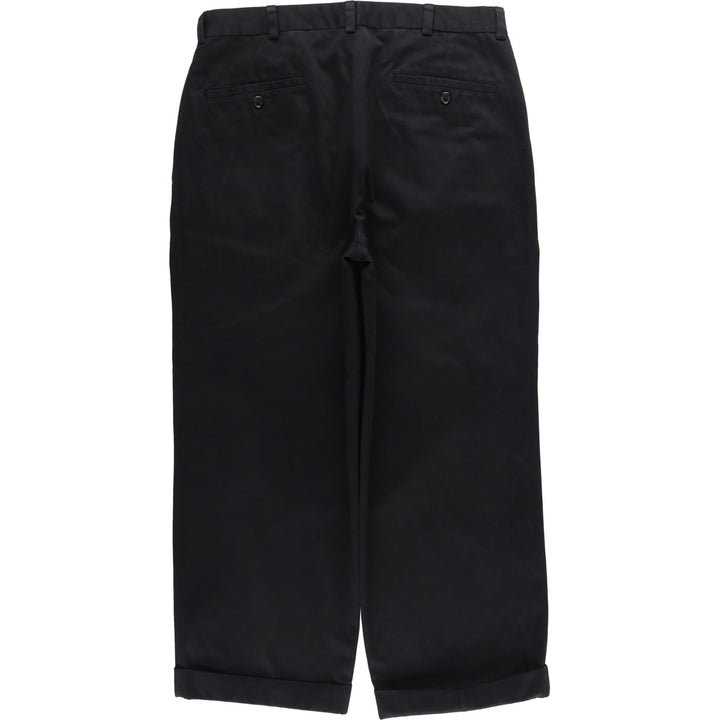 Brooks Brothers 346 Two-Pleat Chino Pants, Men's Size W32 (approx.) cotton black type Vintage Second Hand