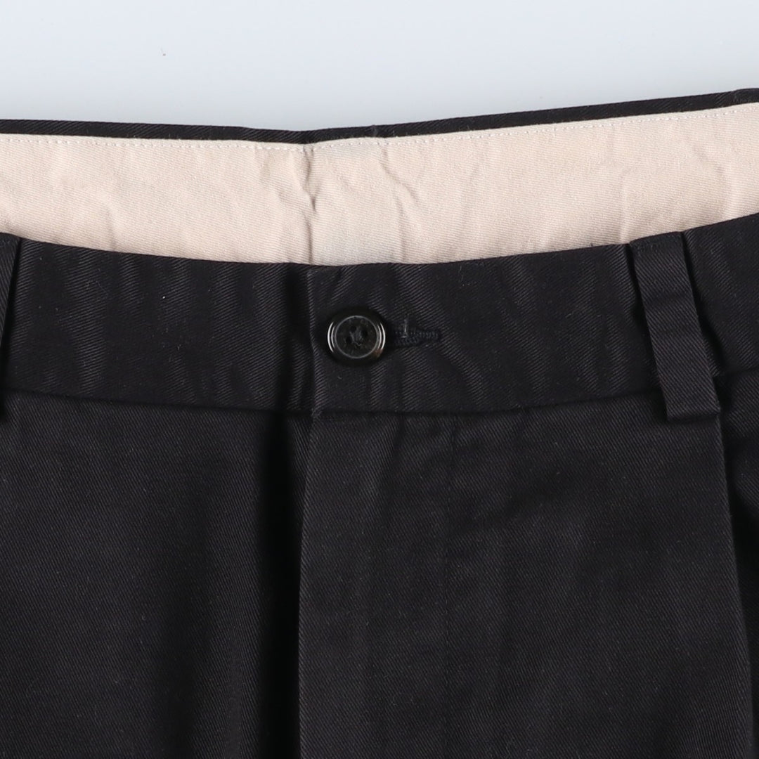 Brooks Brothers 346 Two-Pleat Chino Pants, Men's Size W32 (approx.) cotton black type Vintage Second Hand