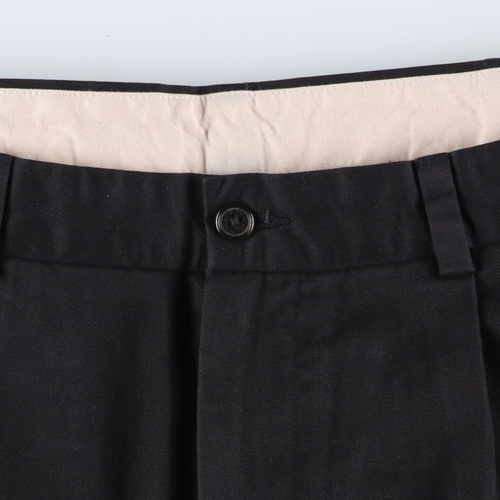 Brooks Brothers 346 Two-Pleat Chino Pants, Men's Size W32 (approx.) cotton black type Vintage Second Hand