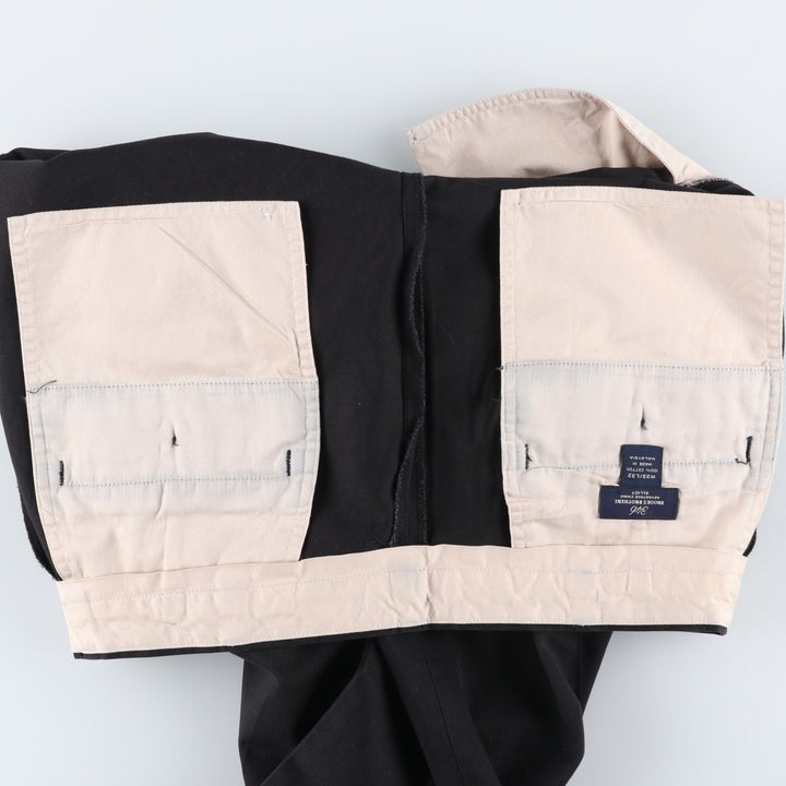 Brooks Brothers 346 Two-Pleat Chino Pants, Men's Size W32 (approx.) cotton black type Vintage Second Hand