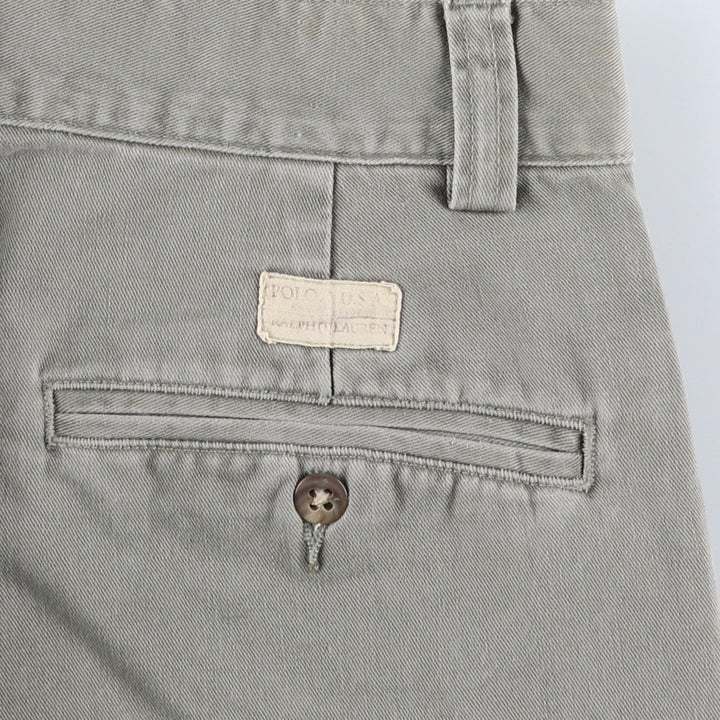 Ralph Lauren POLO by Ralph Lauren Chino Pants Men's W34 equivalent cotton Khaki type beige Vintage Second Hand