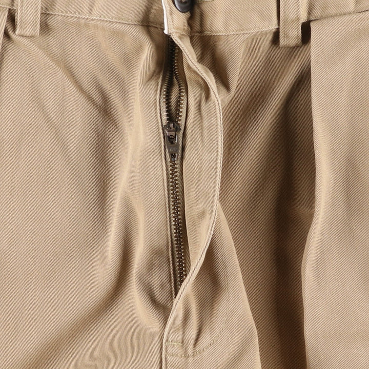 Ralph Lauren Polo by Ralph Lauren Two-Pleat Chino Pants, Men's Size W34 (approx.) cotton Beige type Vintage Second Hand