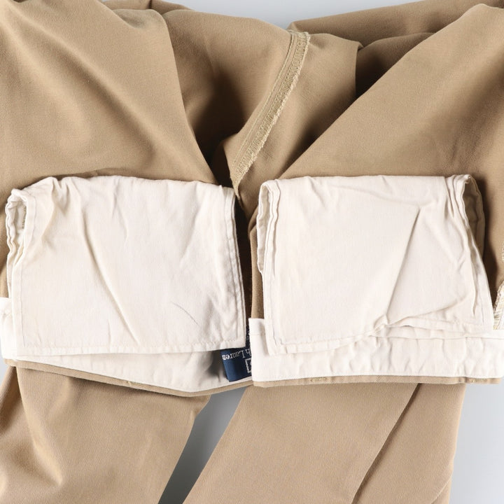 Ralph Lauren Polo by Ralph Lauren Two-Pleat Chino Pants, Men's Size W34 (approx.) cotton Beige type Vintage Second Hand