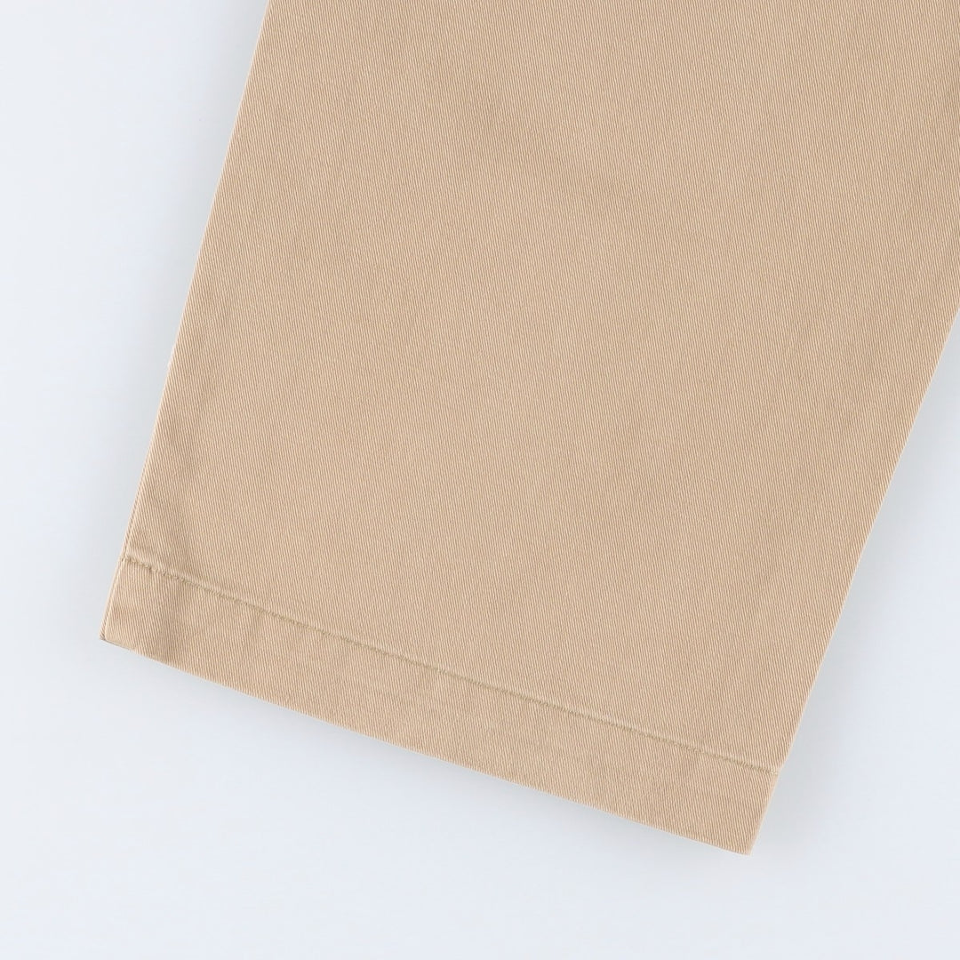 Ralph Lauren Polo by Ralph Lauren Two-Pleat Chino Pants, Men's Size W34 (approx.) cotton Beige type Vintage Second Hand
