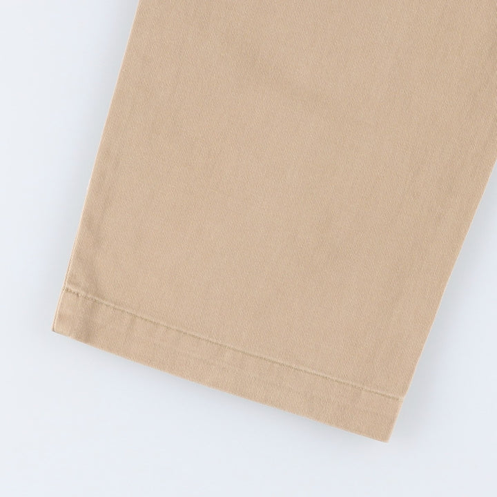 Ralph Lauren Polo by Ralph Lauren Two-Pleat Chino Pants, Men's Size W34 (approx.) cotton Beige type Vintage Second Hand