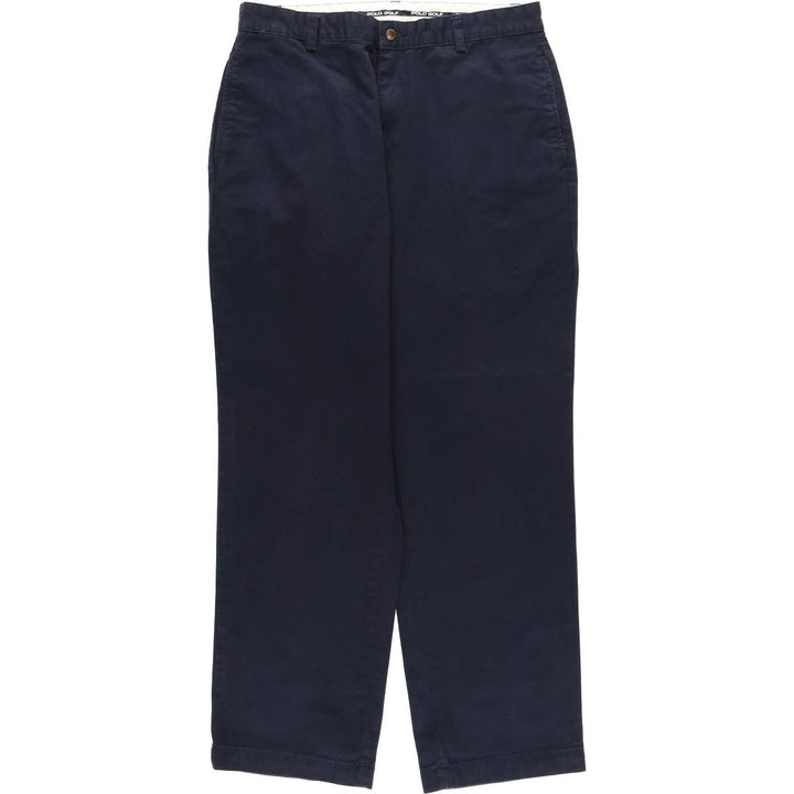 Ralph Lauren POLO GOLF Chino Pants, Men's Size W33 (approx.) cotton navy blue type Vintage Second Hand