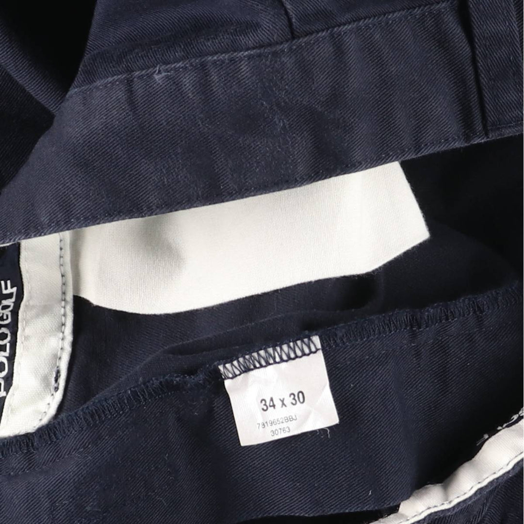 Ralph Lauren POLO GOLF Chino Pants, Men's Size W33 (approx.) cotton navy blue type Vintage Second Hand