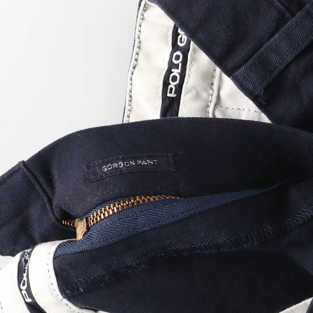 Ralph Lauren POLO GOLF Chino Pants, Men's Size W33 (approx.) cotton navy blue type Vintage Second Hand