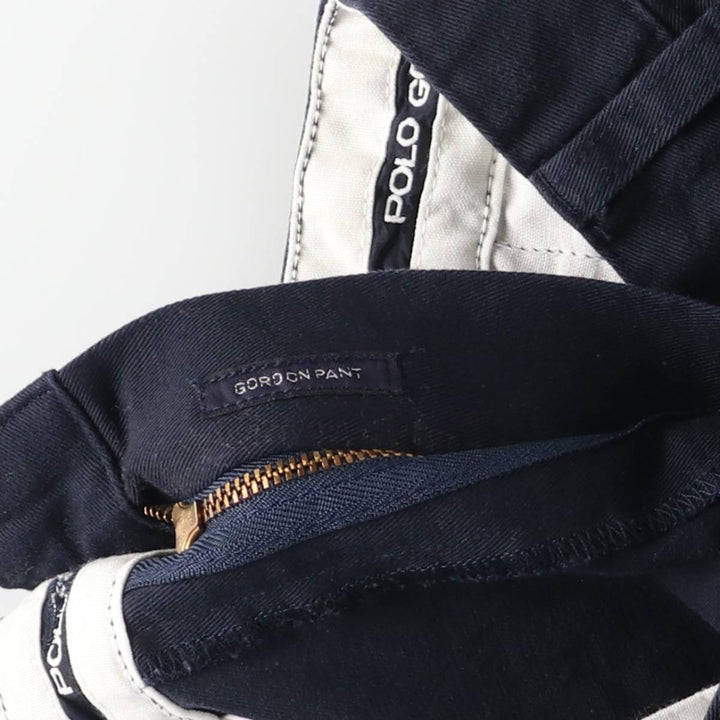 Ralph Lauren POLO GOLF Chino Pants, Men's Size W33 (approx.) cotton navy blue type Vintage Second Hand