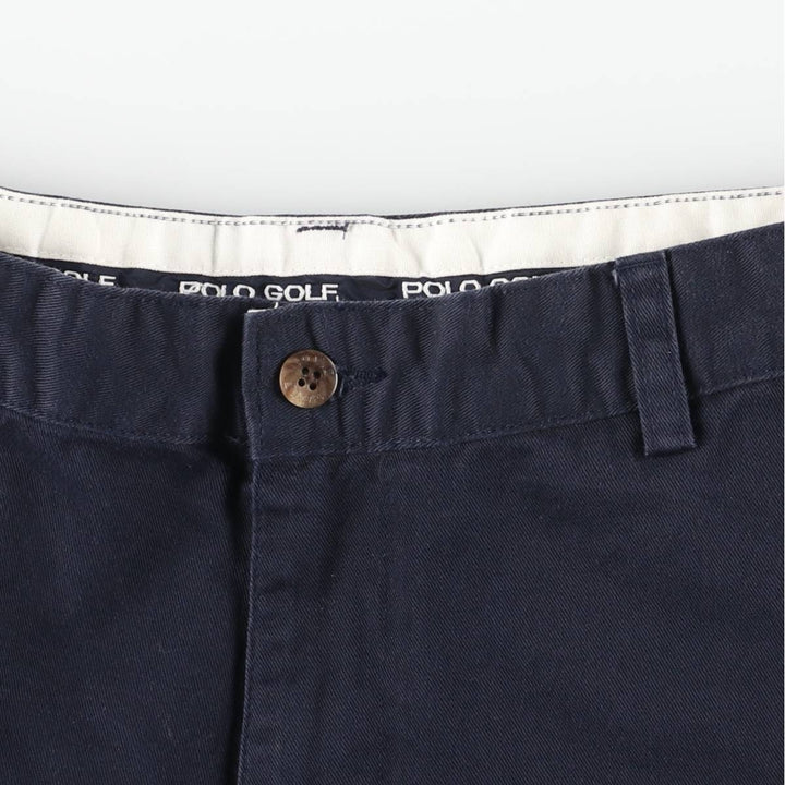 Ralph Lauren POLO GOLF Chino Pants, Men's Size W33 (approx.) cotton navy blue type Vintage Second Hand