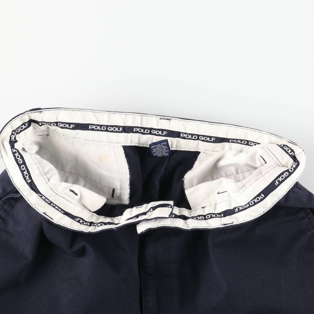 Ralph Lauren POLO GOLF Chino Pants, Men's Size W33 (approx.) cotton navy blue type Vintage Second Hand