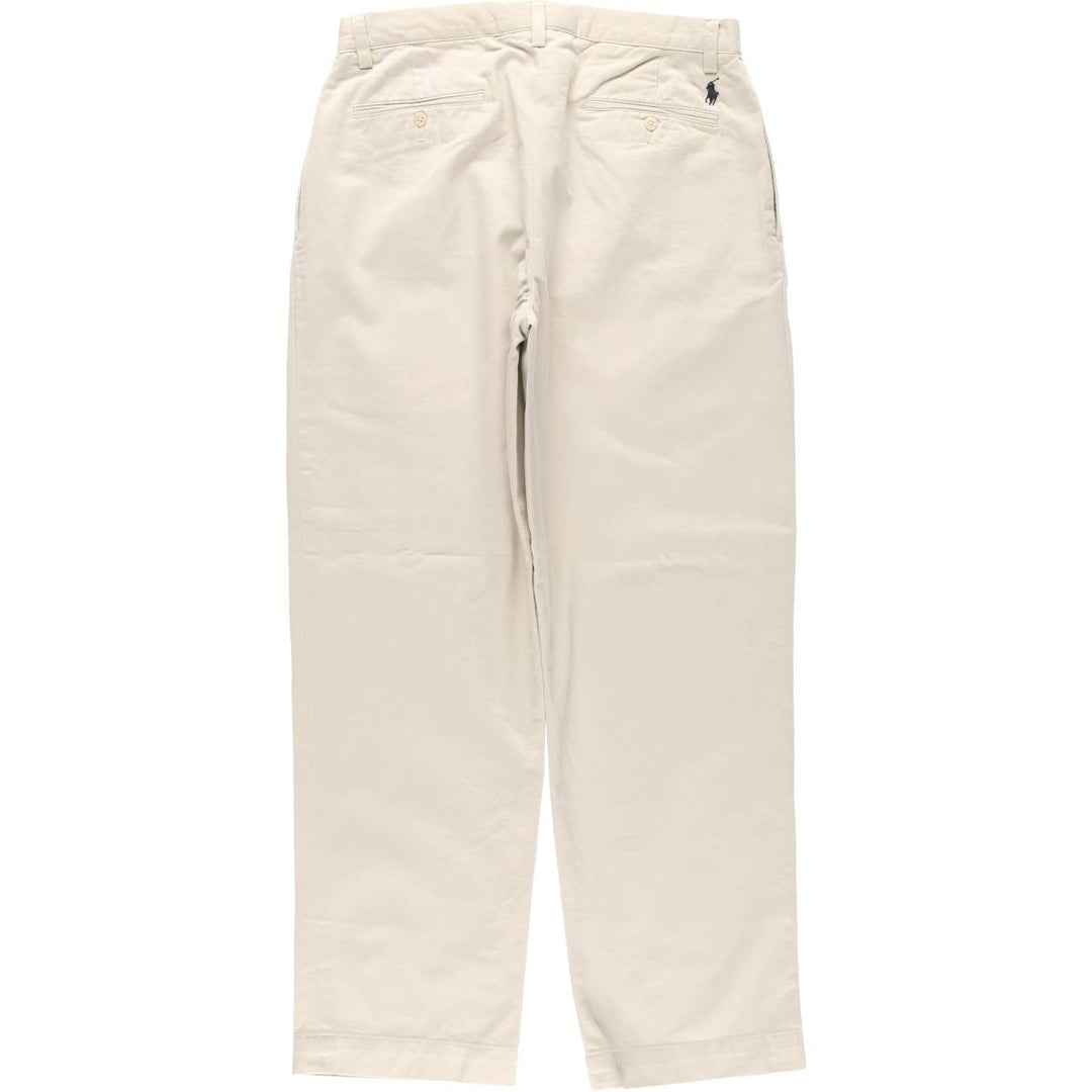 Ralph Lauren POLO by Ralph Lauren Two-pleat Chino Pants for Men, W32 equivalent cotton Beige type Vintage Second Hand