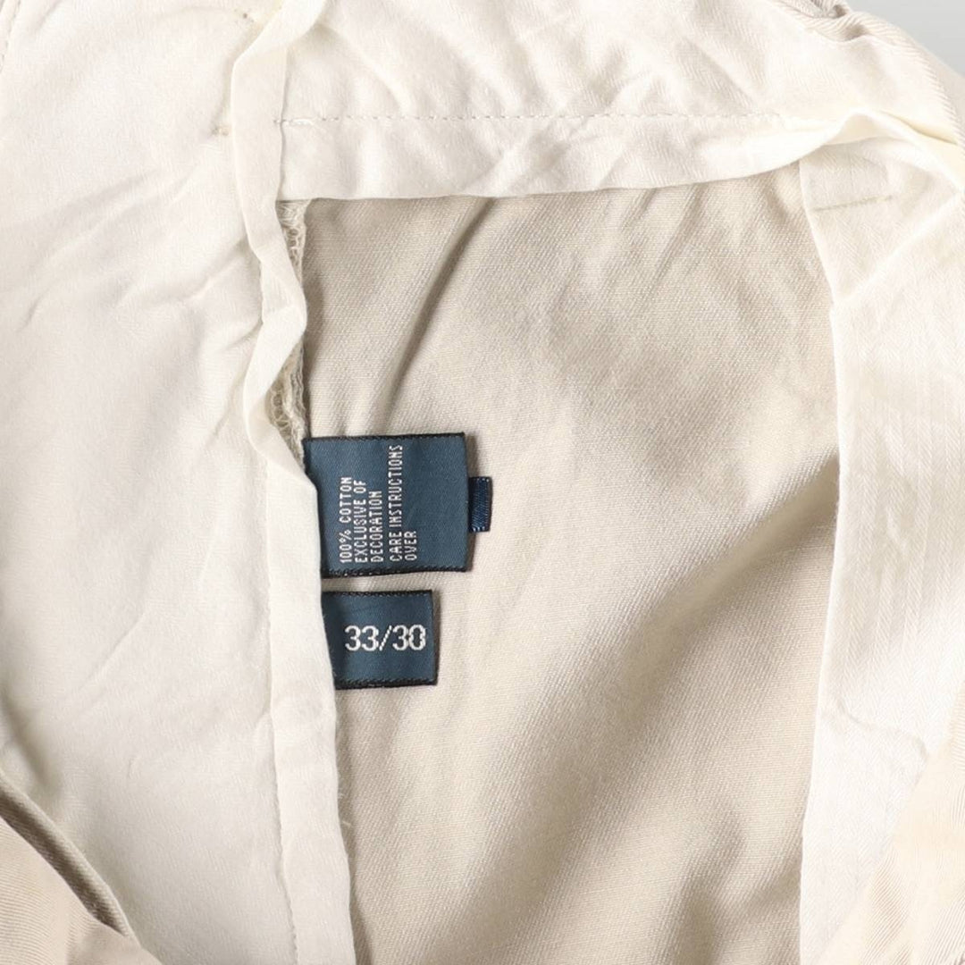 Ralph Lauren POLO by Ralph Lauren Two-pleat Chino Pants for Men, W32 equivalent cotton Beige type Vintage Second Hand