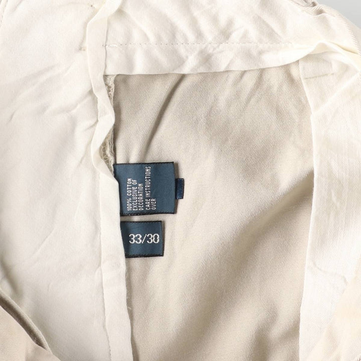 Ralph Lauren POLO by Ralph Lauren Two-pleat Chino Pants for Men, W32 equivalent cotton Beige type Vintage Second Hand