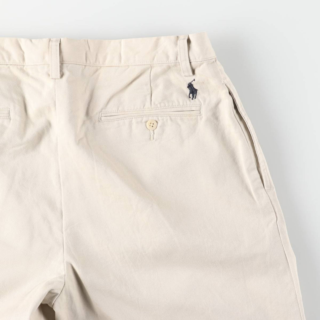 Ralph Lauren POLO by Ralph Lauren Two-pleat Chino Pants for Men, W32 equivalent cotton Beige type Vintage Second Hand