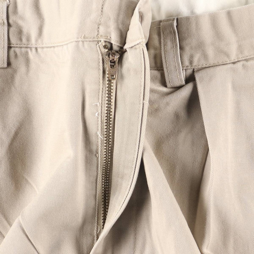 Ralph Lauren POLO by Ralph Lauren ANDREW PANT Two-pleat chino pants for men, equivalent to W34 cotton beige type brown Vintage Second Hand