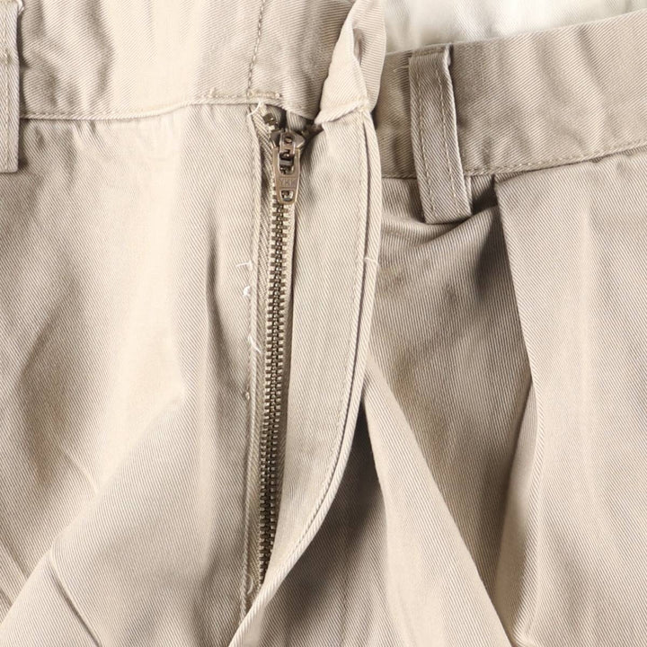 Ralph Lauren POLO by Ralph Lauren ANDREW PANT Two-pleat chino pants for men, equivalent to W34 cotton beige type brown Vintage Second Hand