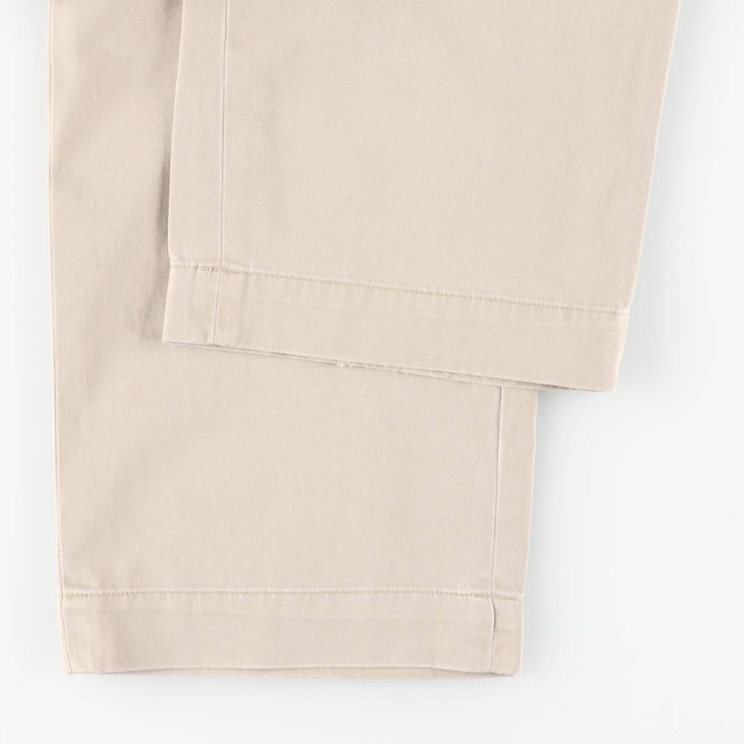 Ralph Lauren POLO by Ralph Lauren ANDREW PANT Two-pleat chino pants for men, equivalent to W34 cotton beige type brown Vintage Second Hand
