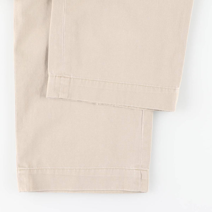 Ralph Lauren POLO by Ralph Lauren ANDREW PANT Two-pleat chino pants for men, equivalent to W34 cotton beige type brown Vintage Second Hand